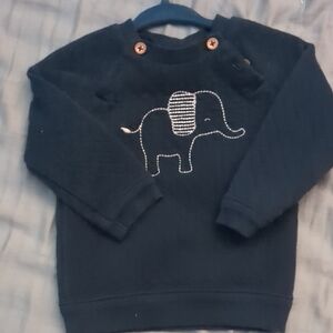 Carter's Navy Sweatshirt with Elephant Design